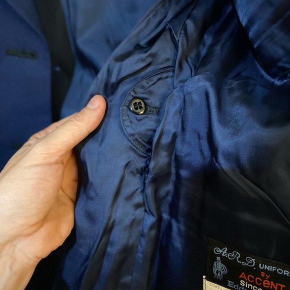 Vintage Navy Military Blazer - Size 6 - Picture 5 of 7